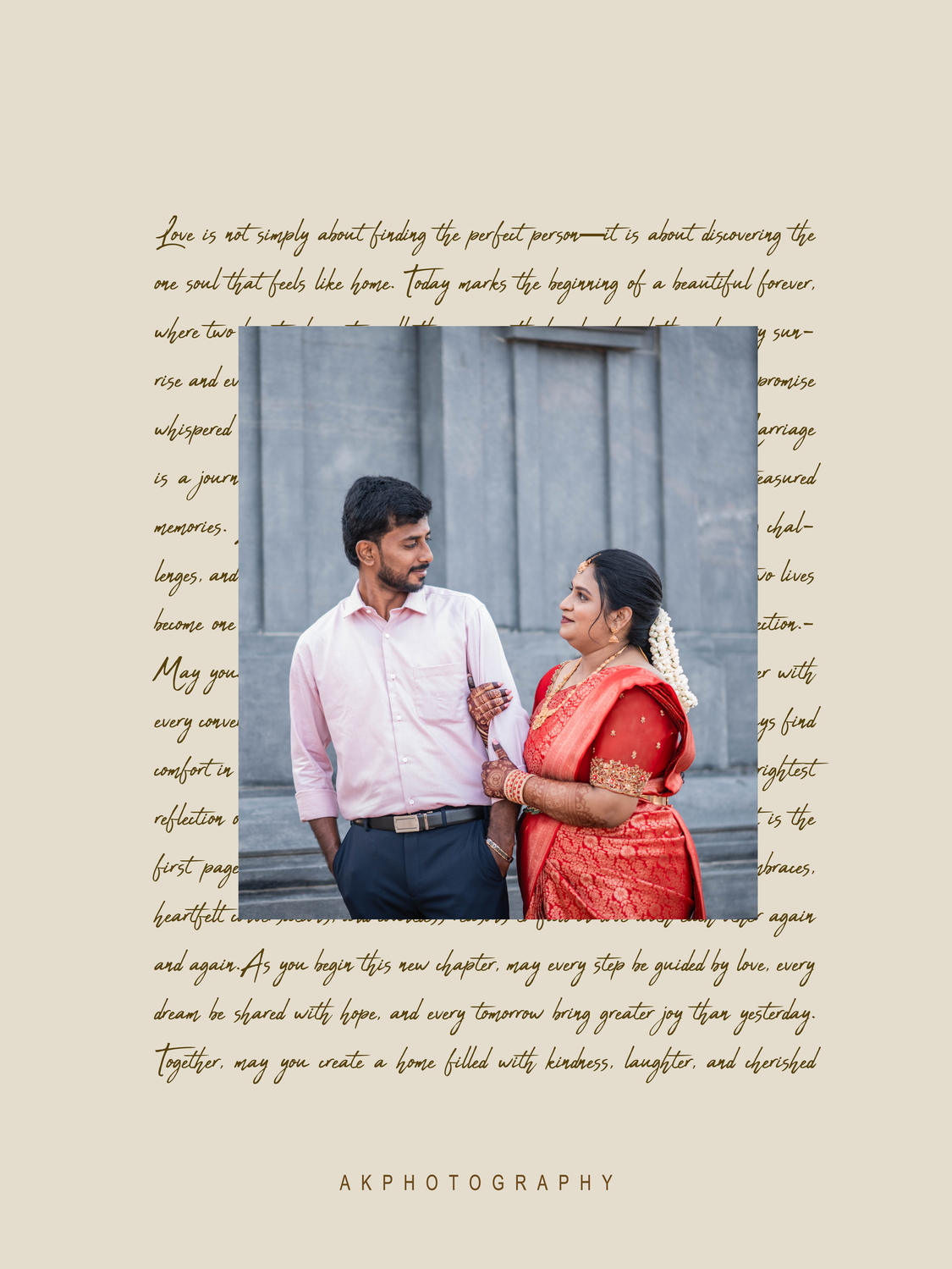 Dinakar and Sowmiya engagement photoshoot cover portrait in Paramathivelur by AK Photography