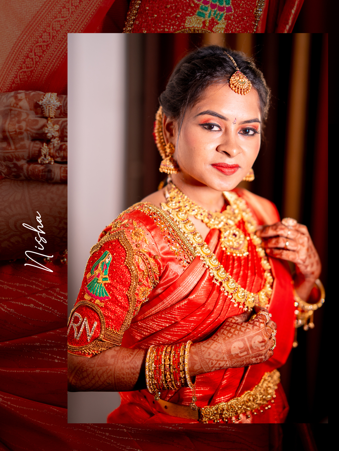 Nisha and Rudhresh candid wedding portrait photoshoot in Gobichettipalayam by AK Photography
