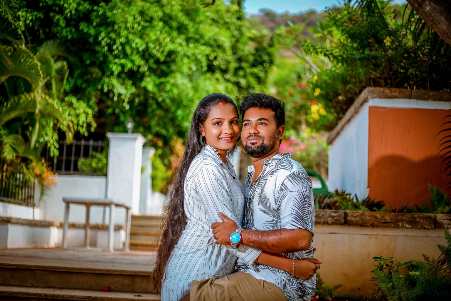 Post Wedding Photoshoot - scenic outdoor backdrop (9) by AK Photography Coimbatore