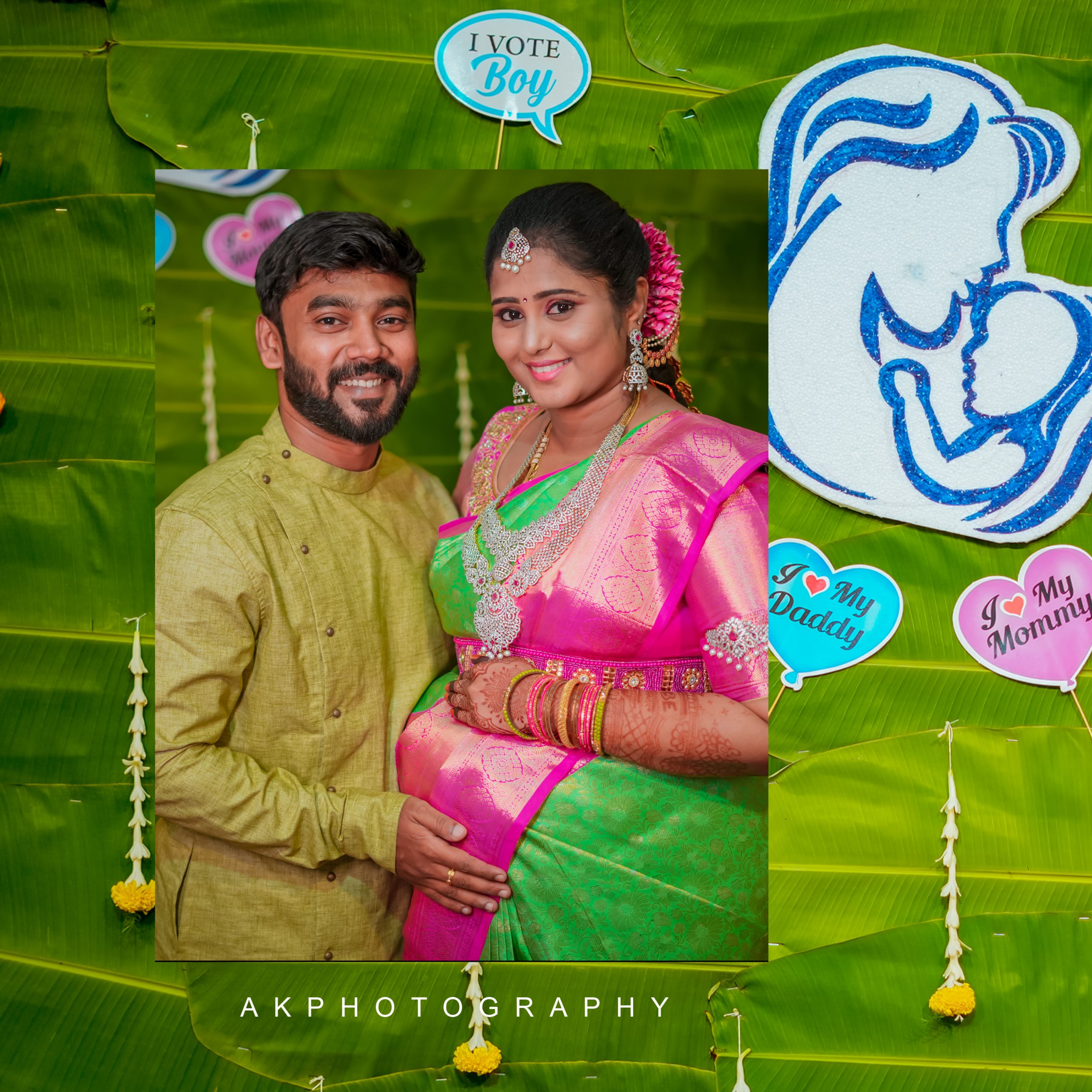 Baby Shower Photoshoot Celebrating Bhavani's Joyous Expectancy - Precious Memories Captured - golden hour portrait (5) by AK Photography Coimbatore