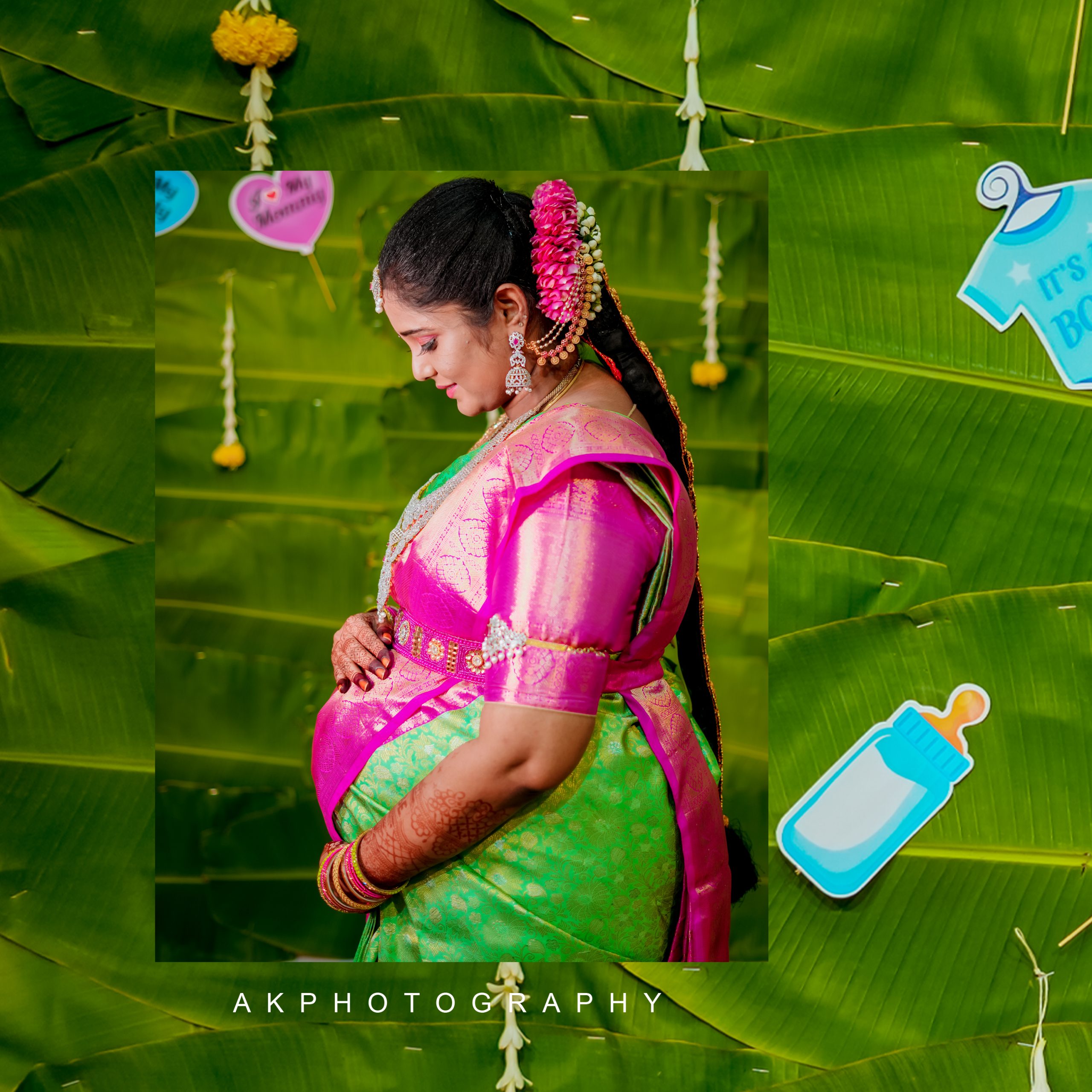 Baby Shower Photoshoot Celebrating Bhavani's Joyous Expectancy - Precious Memories Captured - traditional ceremony detail (3) by AK Photography Coimbatore