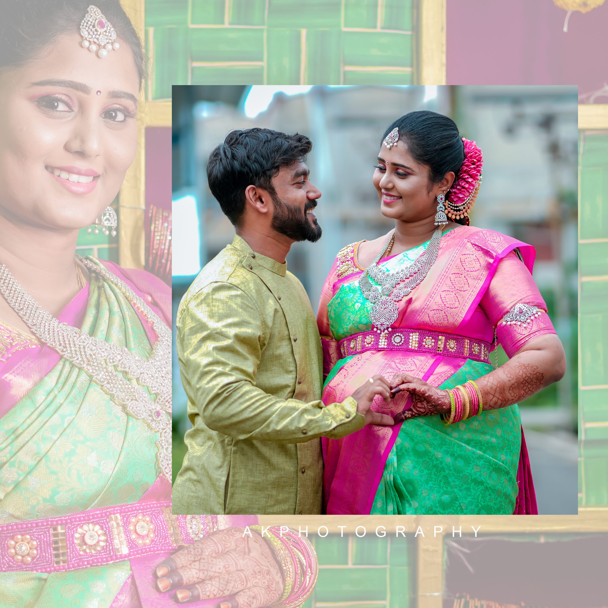 Valaikaapu Couple Photoshoot: Capturing the Magic of Your Baby Shower with AK Photography