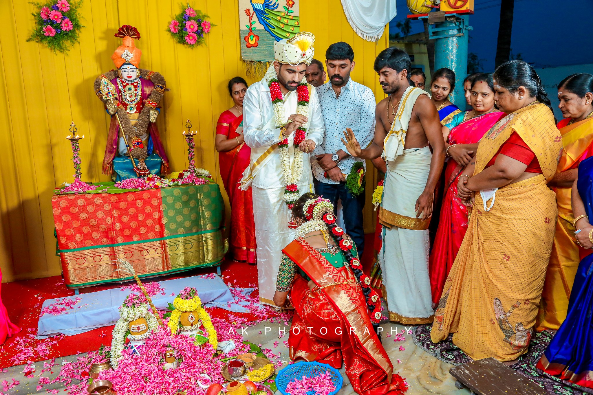 Temple Wedding Photoshoot: Capturing Sacred Moments in Timeless Frames - AK Photography Coimbatore
