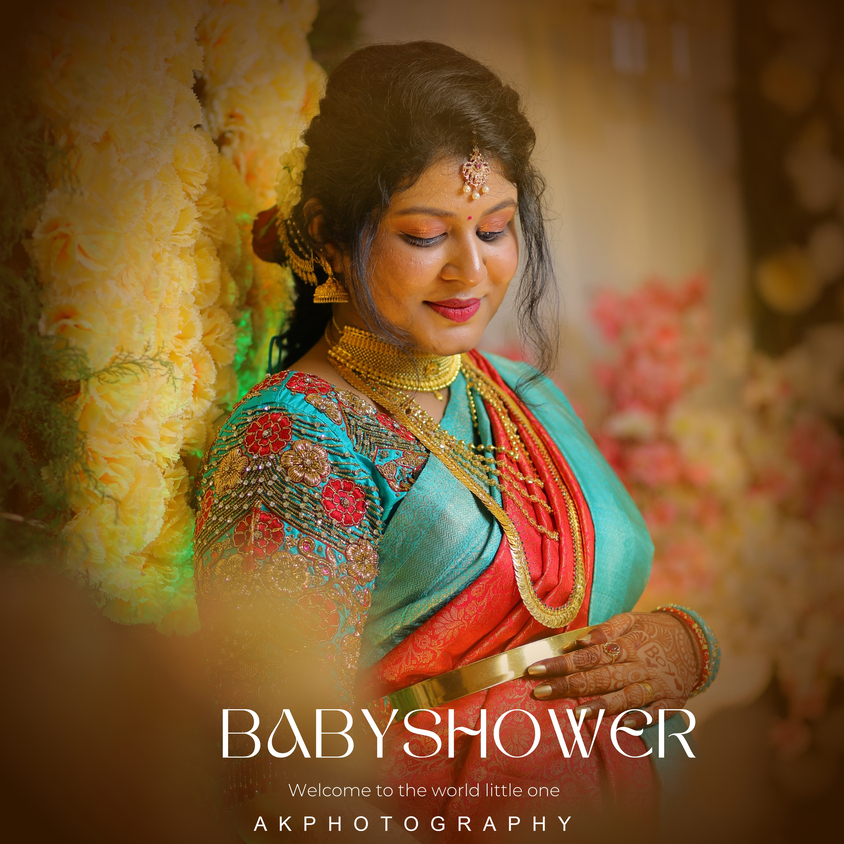 Baby Shower Photoshoot in Coimbatore Capturing Vijai and Merisha's Precious Moments