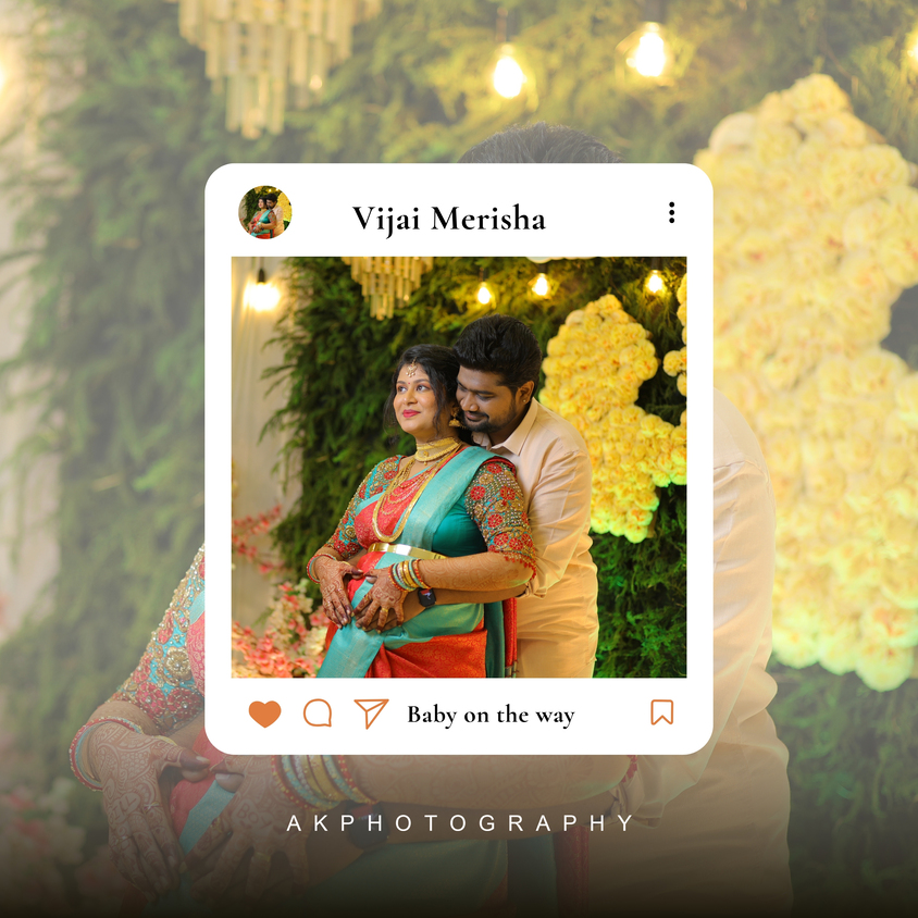Baby Shower Photoshoot in Coimbatore Capturing Vijai and Merisha's Precious Moments