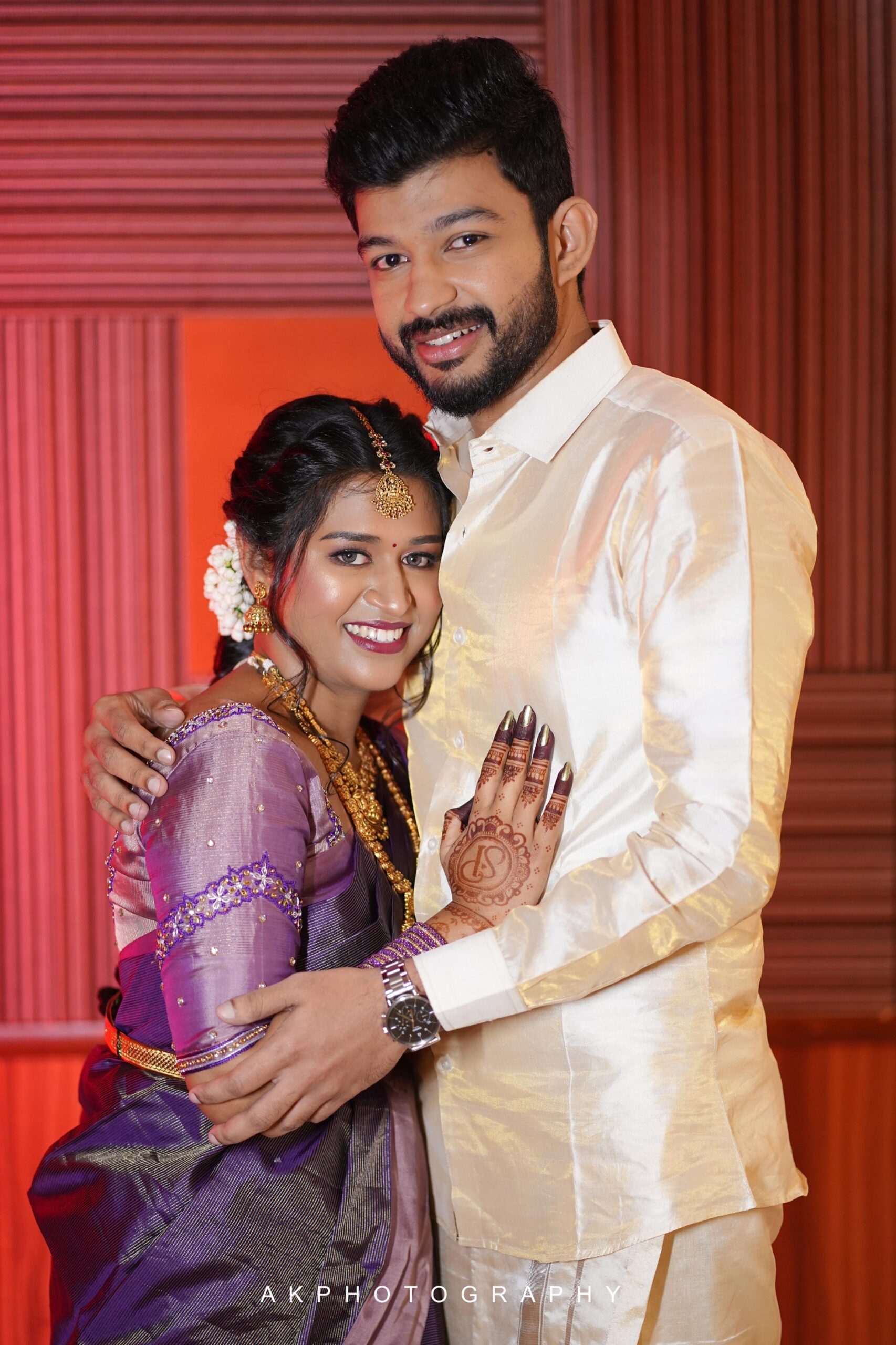 Pragathi & Shaikhiran's Enchanting Engagement Photoshoot in Coimbatore by AK Photography