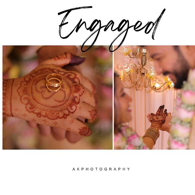 Pragathi & Shaikhiran's Enchanting Engagement Photoshoot in Coimbatore by AK Photography