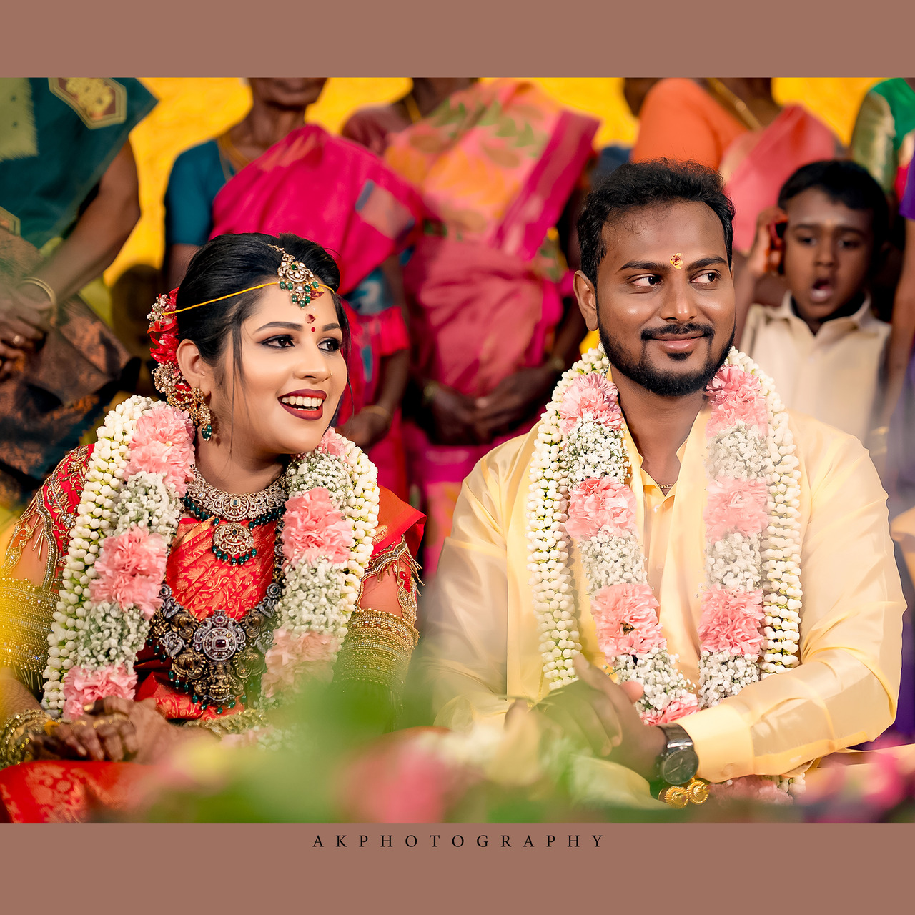 Wedding Photography: Capturing Devi and Gowtham's Magical Reception Moments in Namakkal - candid smile (8) by AK Photography Coimbatore
