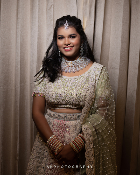 Wedding Reception Photoshoot - AK Photography Captures Karunya Kalaiselvan's Beautiful Reception at GP Galaxy