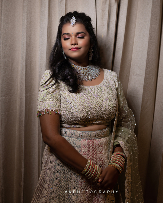 Wedding Reception Photoshoot - AK Photography Captures Karunya Kalaiselvan's Beautiful Reception at GP Galaxy