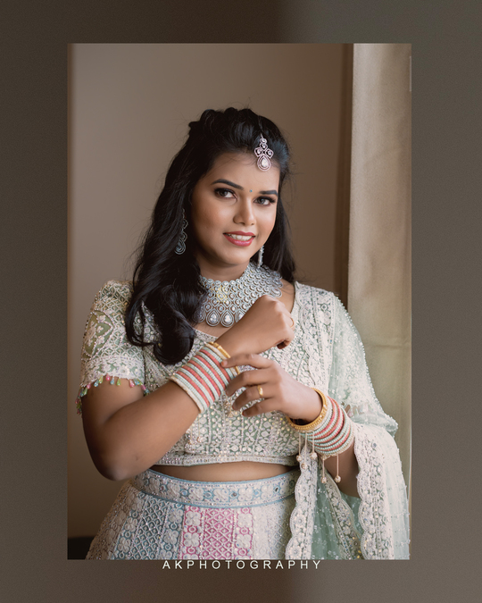 Wedding Reception Photoshoot - AK Photography Captures Karunya Kalaiselvan's Beautiful Reception at GP Galaxy