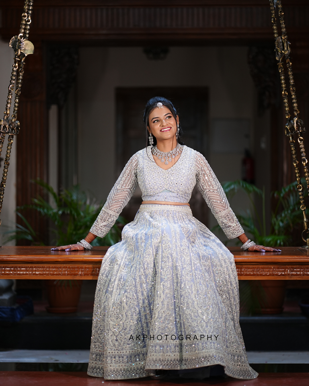 Wedding Reception Photoshoot: Architha & Prathish's Magical Evening
