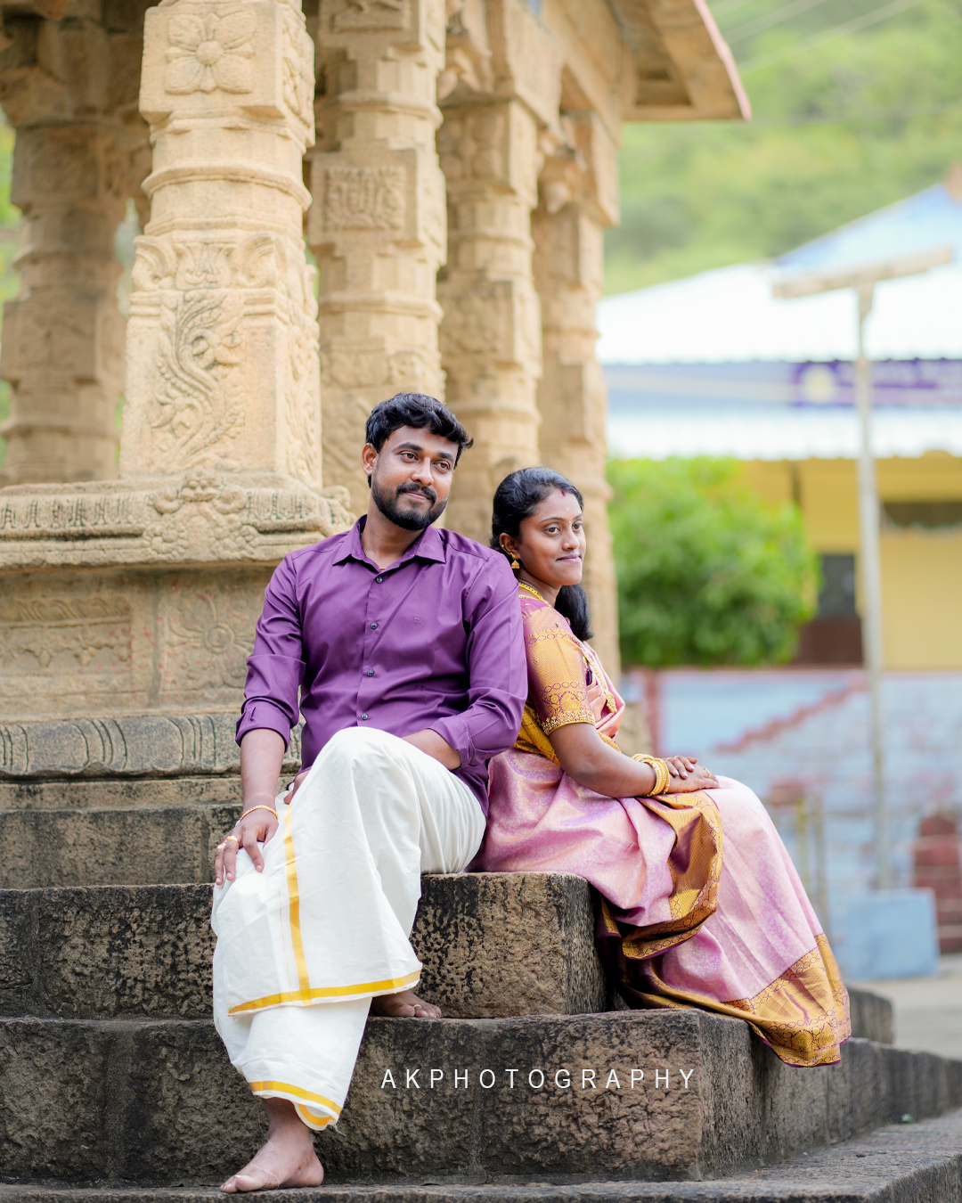 Post Wedding Photoshoot at Camp Splendour: Selva & Nivetha's Romantic Love Story - couple portrait (2) by AK Photography Coimbatore