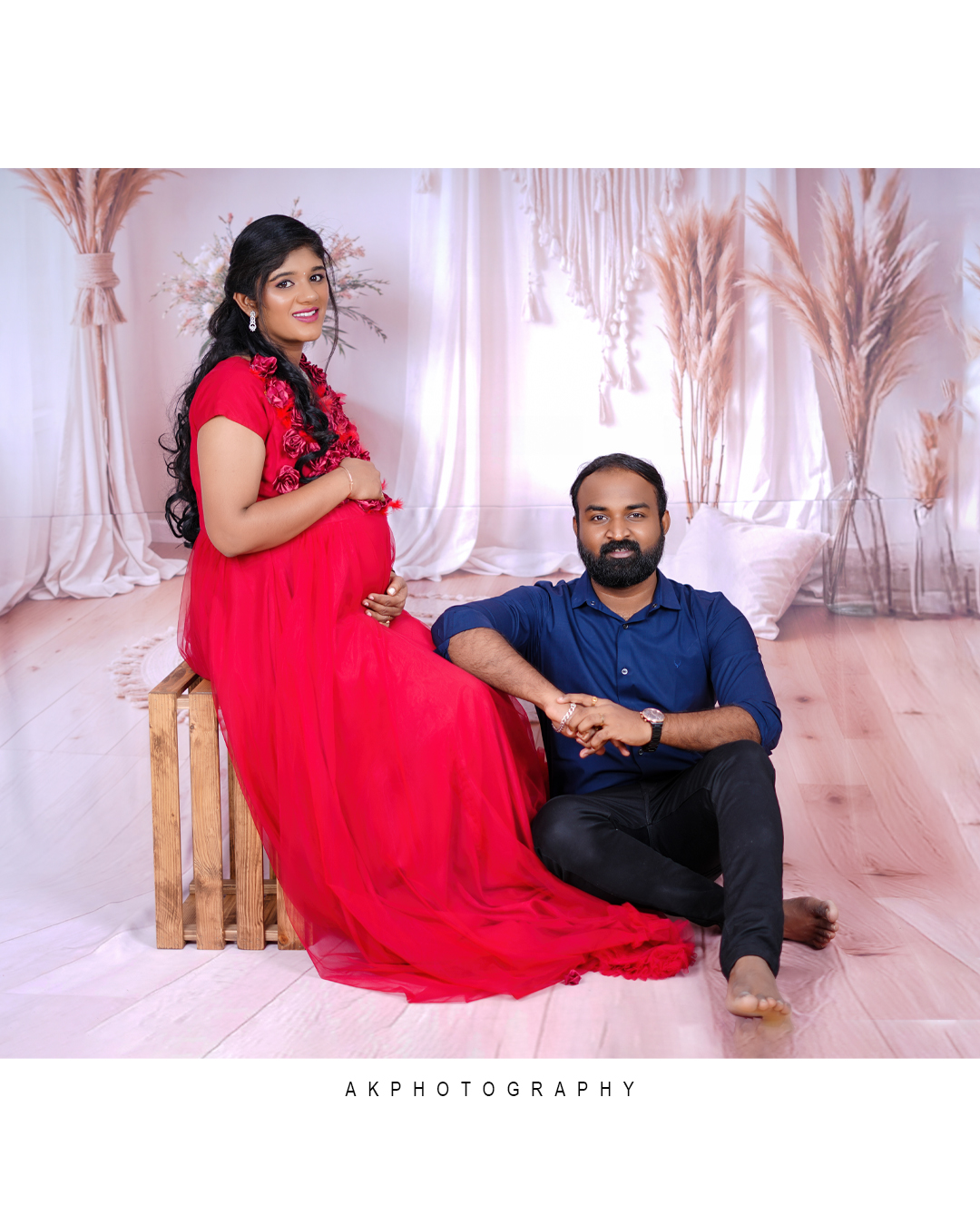Maternity Photoshoot Coimbatore - Pavithra - - candid smile (8) by AK Photography Coimbatore