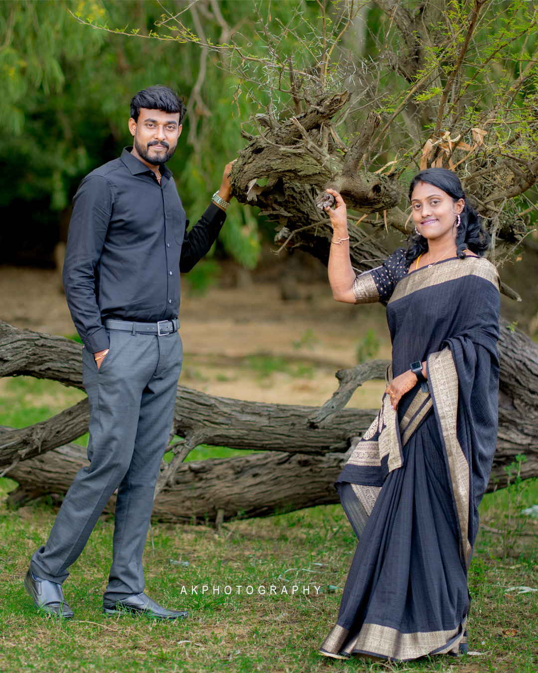 Post Wedding Photoshoot at Camp Splendour: Selva & Nivetha's Romantic Love Story - scenic outdoor backdrop (9) by AK Photography Coimbatore