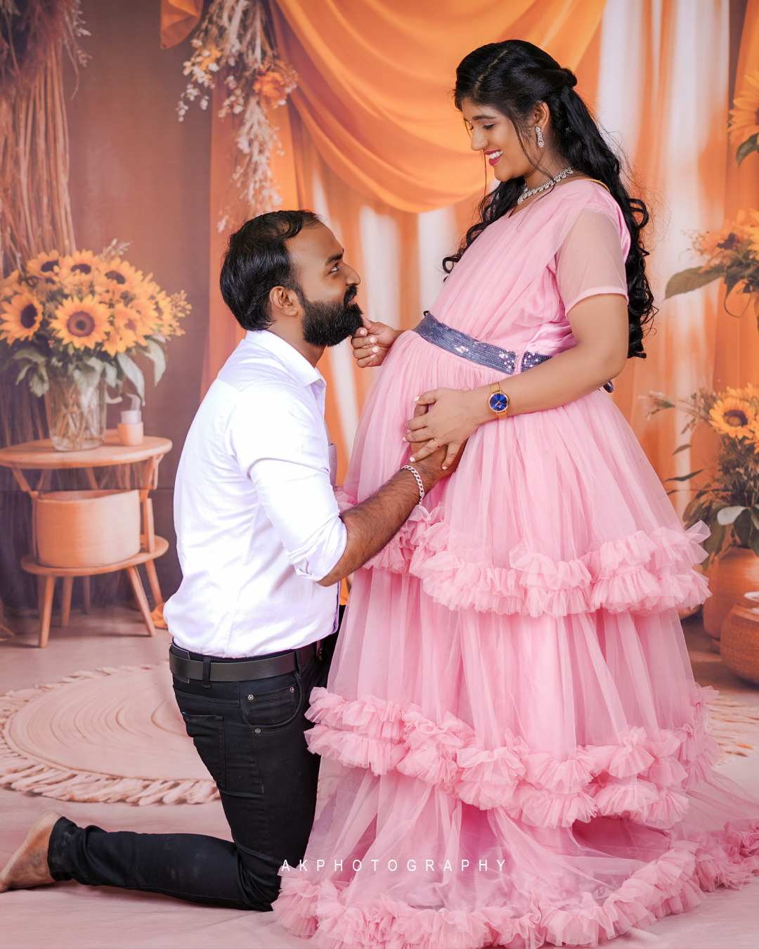 Maternity Photoshoot Coimbatore - Pavithra - - golden hour portrait (15) by AK Photography Coimbatore