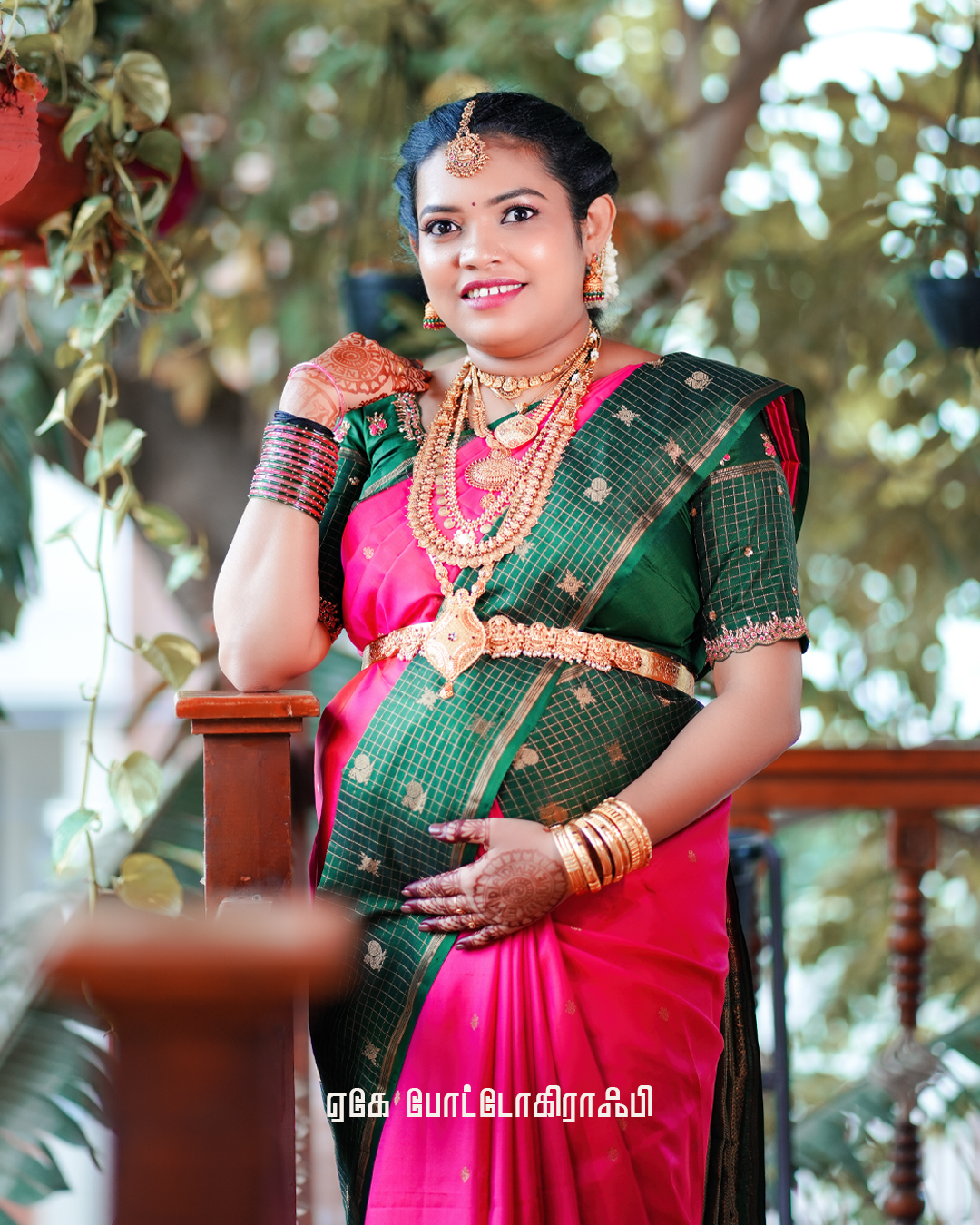 Baby Shower Photoshoot of Viswesh & Jeshma at Utsava Banquet Hall, Coimbatore - couple portrait (2) by AK Photography Coimbatore