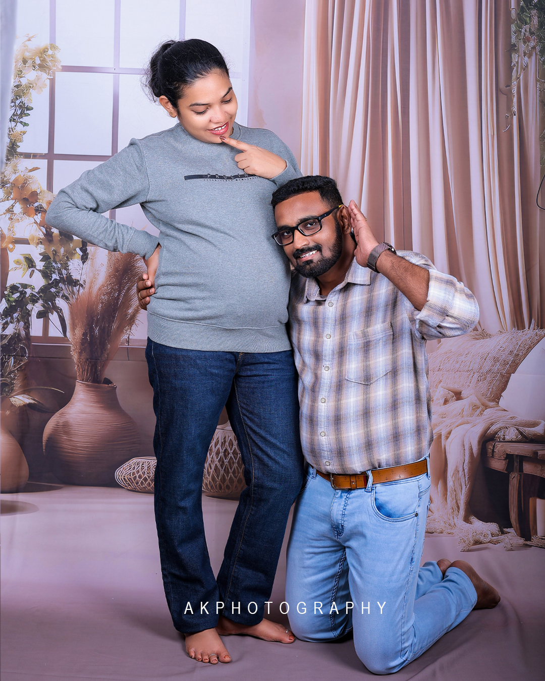 Maternity Photoshoot of Viswesh & Jeshma at Vedapatty - AK Baby Clicks - sacred ritual photo (4) by AK Photography Coimbatore