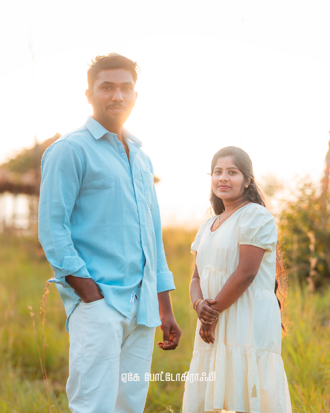 Pre Wedding Photoshoot Ooty: Jaibin & Sindhu in White Dress - - golden hour portrait (5) by AK Photography Coimbatore