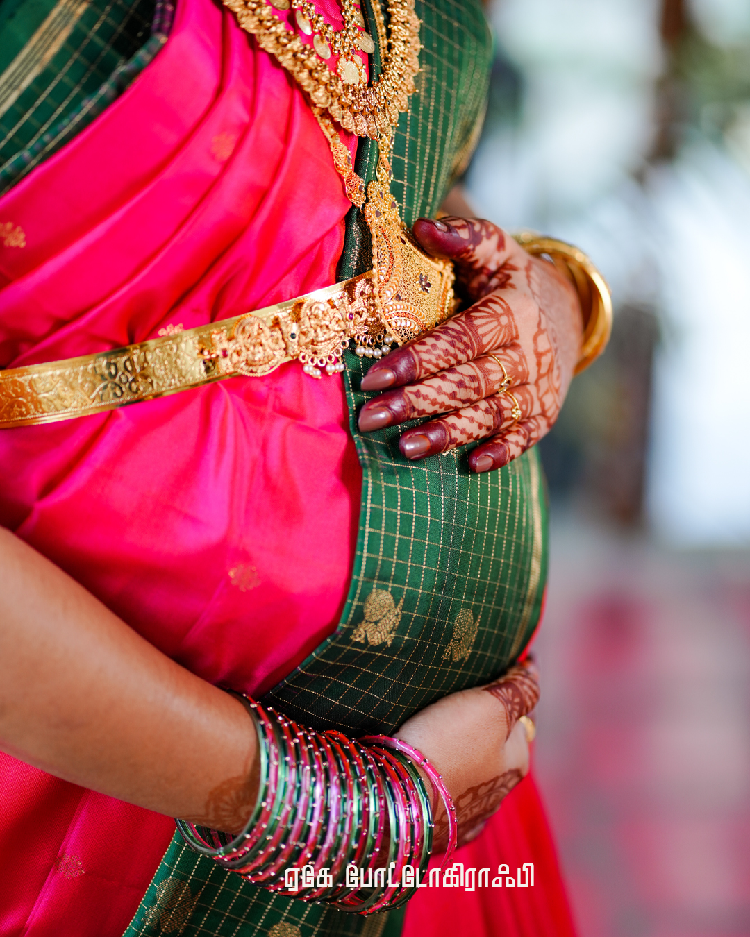 Baby Shower Photoshoot of Viswesh & Jeshma at Utsava Banquet Hall, Coimbatore - golden hour portrait (5) by AK Photography Coimbatore