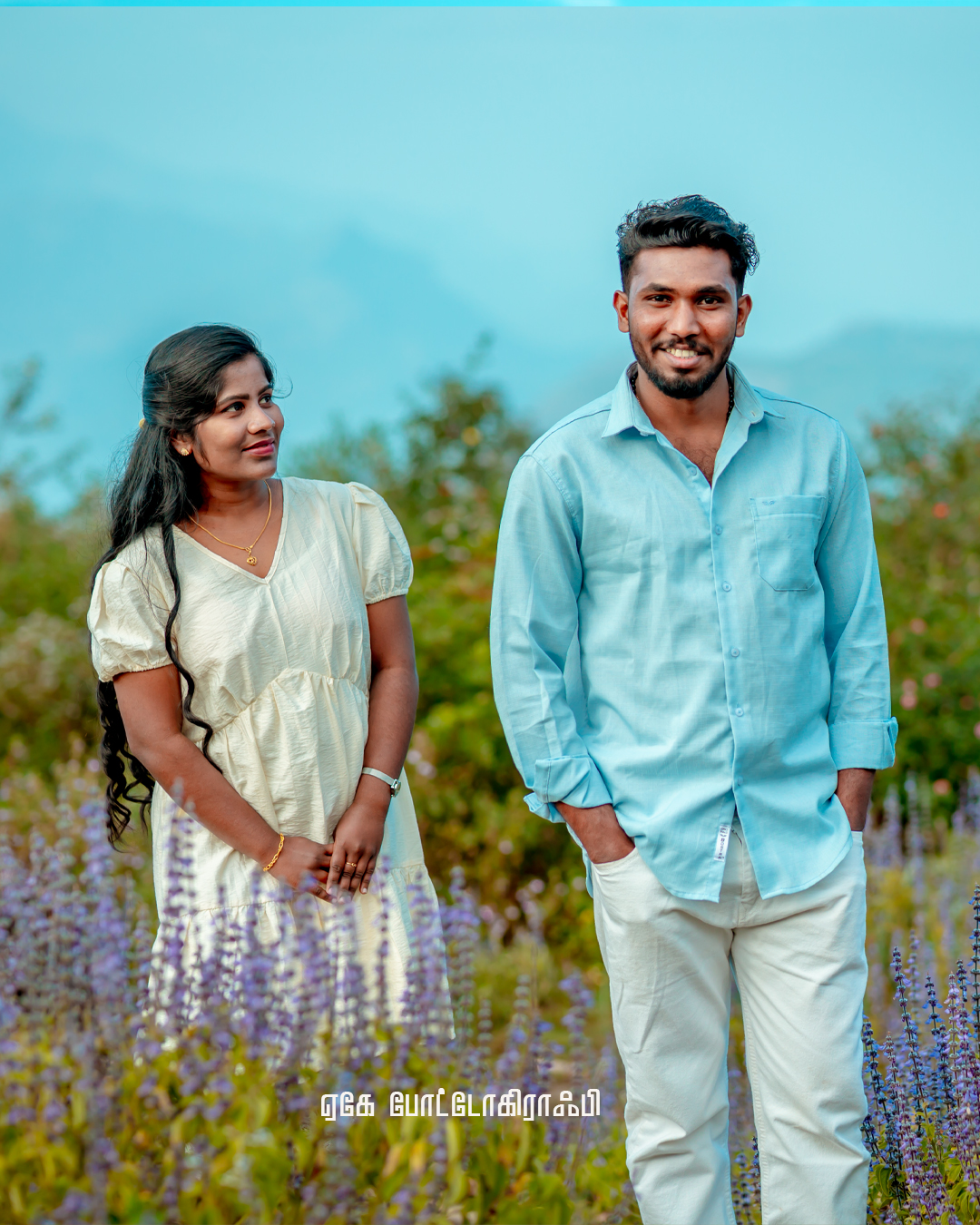 Pre Wedding Photoshoot Ooty: Jaibin & Sindhu in White Dress - - scenic outdoor backdrop (9) by AK Photography Coimbatore