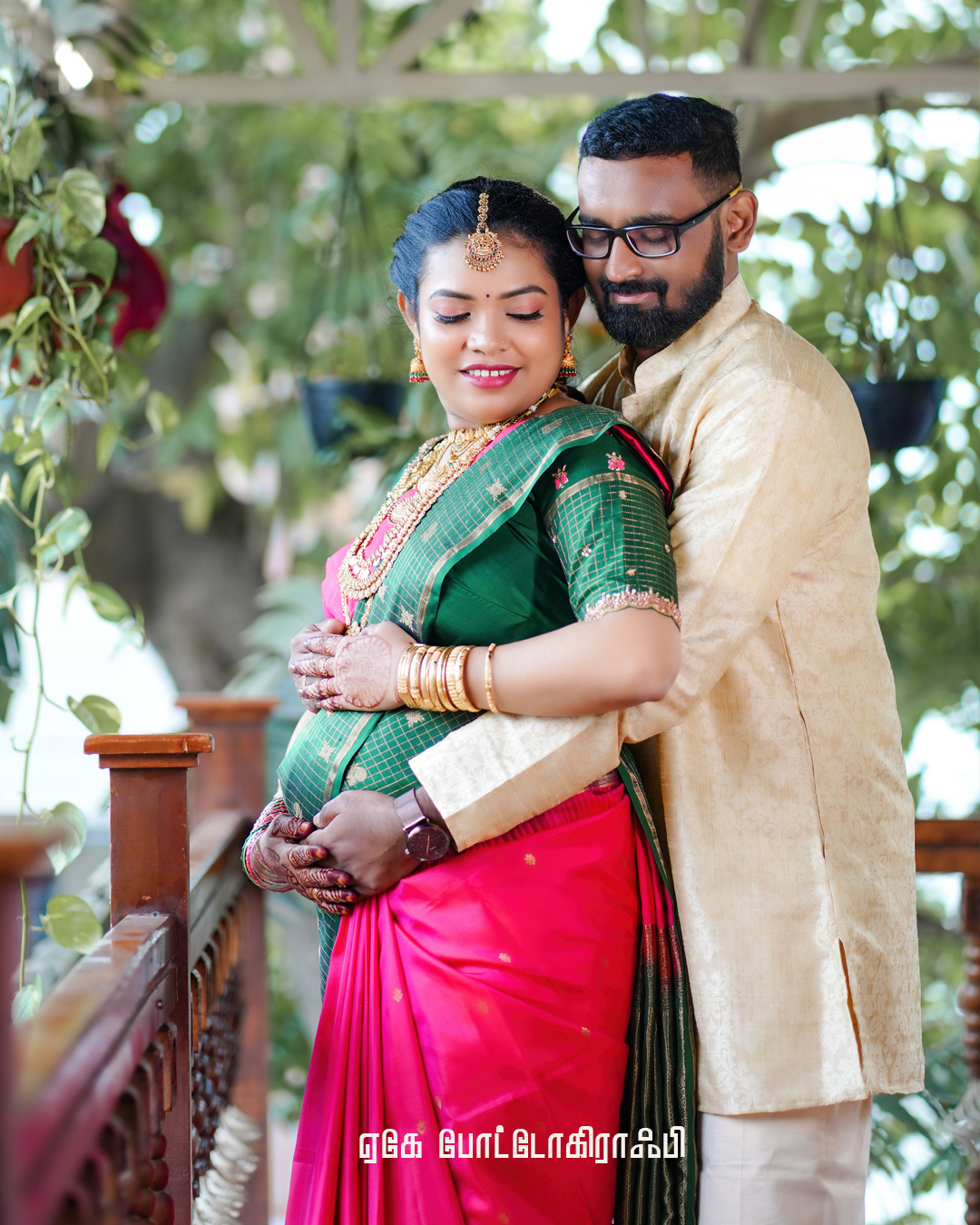 Baby Shower Photoshoot of Viswesh & Jeshma at Utsava Banquet Hall, Coimbatore - scenic outdoor backdrop (9) by AK Photography Coimbatore