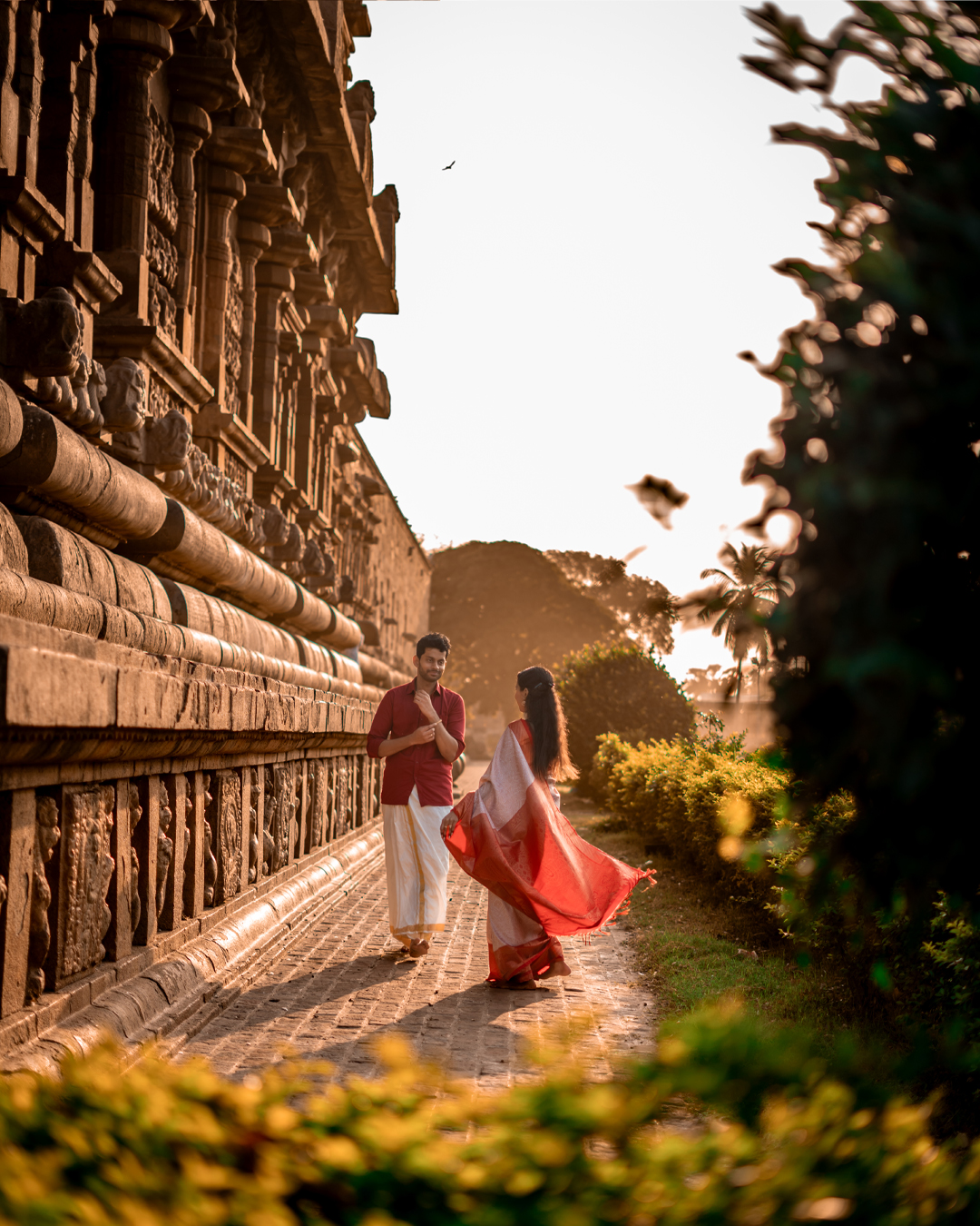 Pre Wedding Photoshoot at Gangaikonda Cholapuram: Sneha & Shreyas - traditional ceremony detail (3) by AK Photography Coimbatore