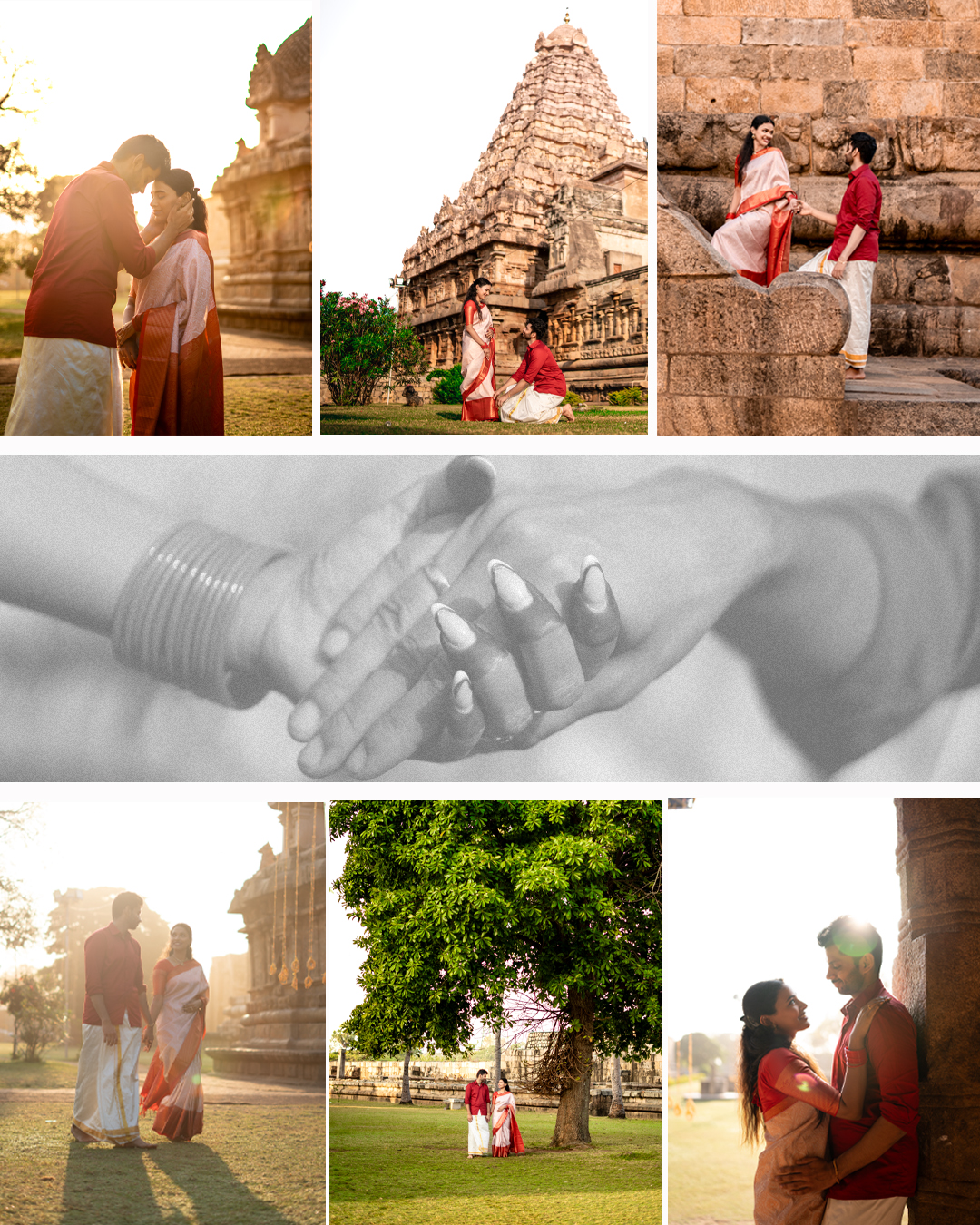 Pre Wedding Photoshoot in Gangaikonda Cholapuram Temple - Heritage Guide - candid smile (8) by AK Photography Coimbatore