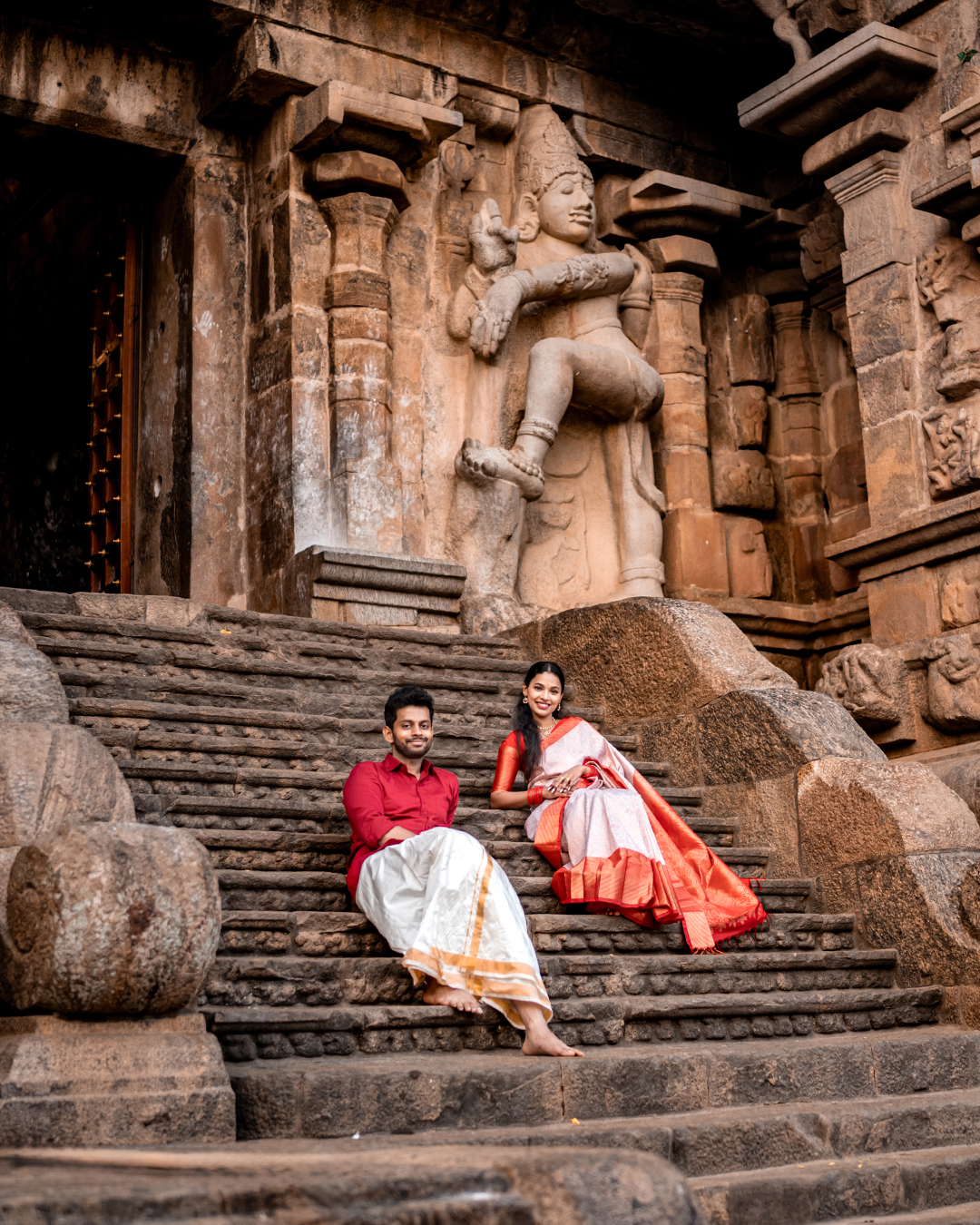 Pre Wedding Photoshoot at Gangaikonda Cholapuram: Sneha & Shreyas - traditional ceremony detail (3) by AK Photography Coimbatore