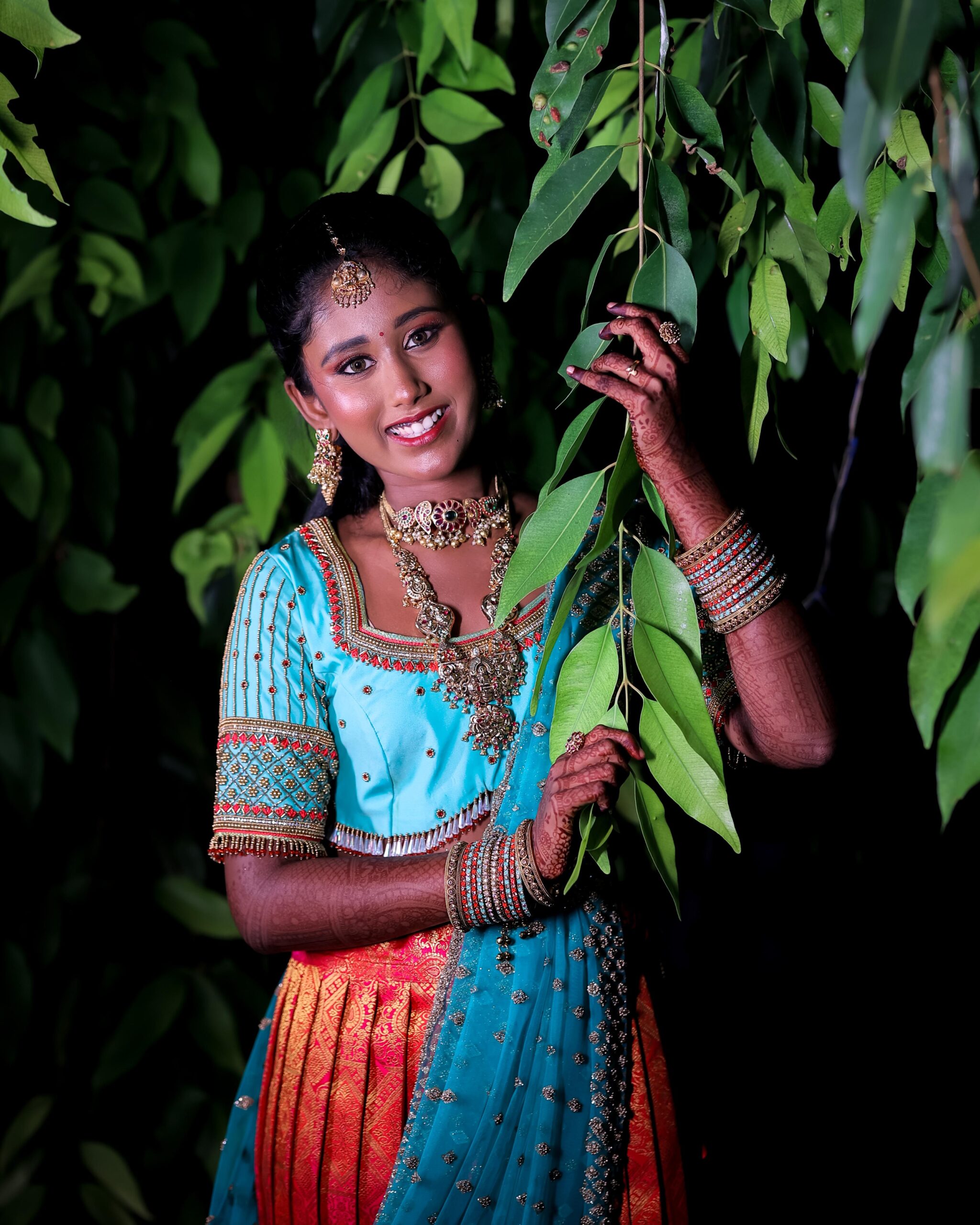 Puberty Ceremony Photoshoot  - Best Traditional Portraits - golden hour portrait (5) by AK Photography Coimbatore