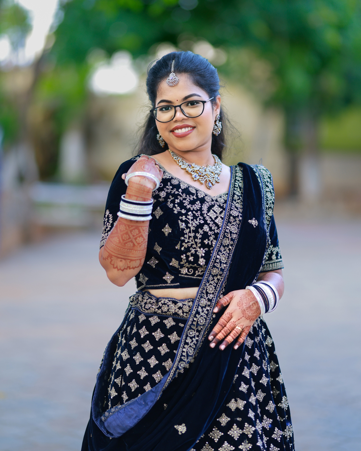Wedding reception photoshoot of Sathya & Manjunath - - golden hour portrait (5) by AK Photography Coimbatore