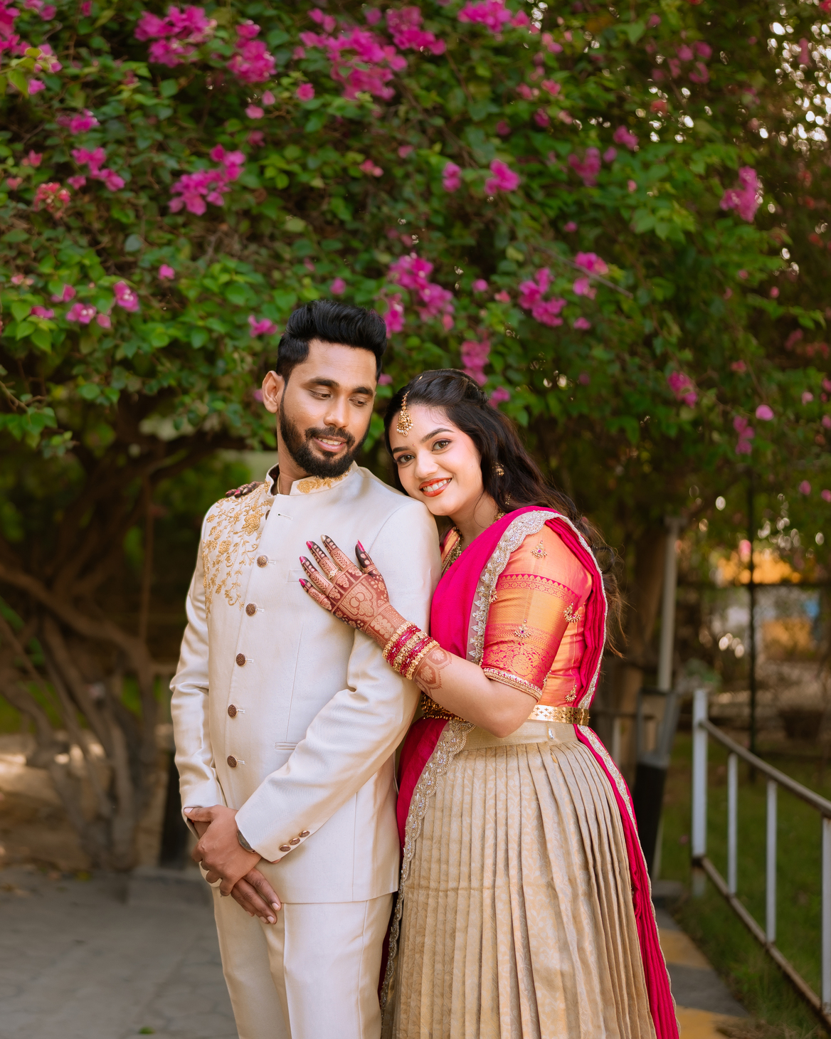 Deepak & Sneha's Romantic Engagement Shoot at Jenneys Residency - scenic outdoor backdrop (9) by AK Photography Coimbatore