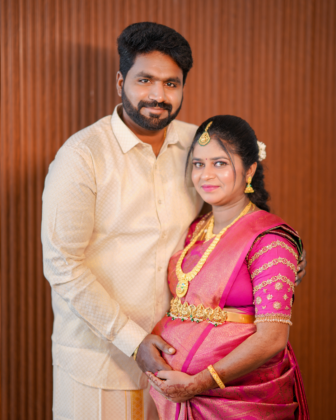 Baby Shower Photoshoot at Karur - Priya & Tamil’s Special Day - candid smile (8) by AK Photography Coimbatore