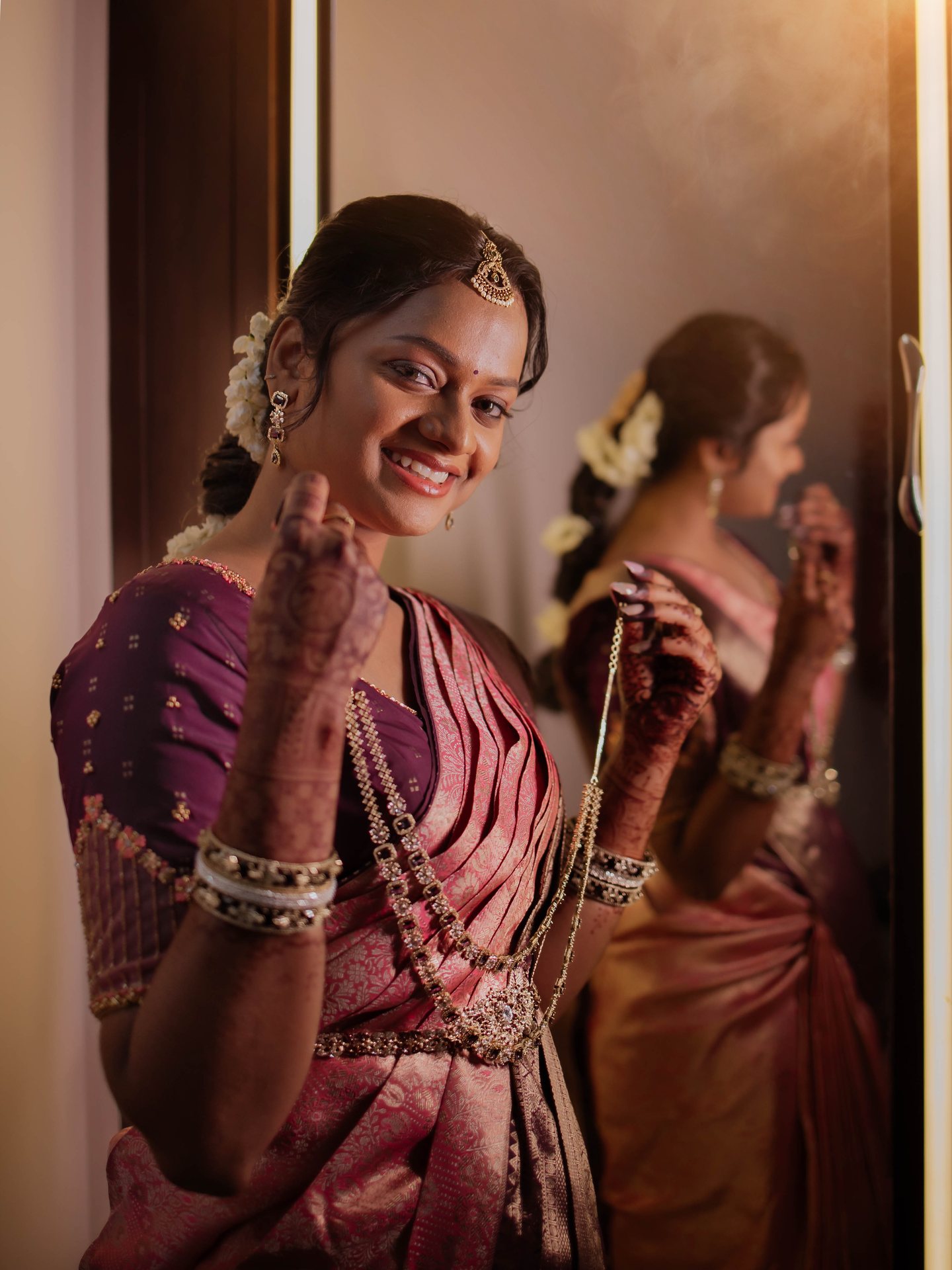 Candid couple portrait during Salem engagement