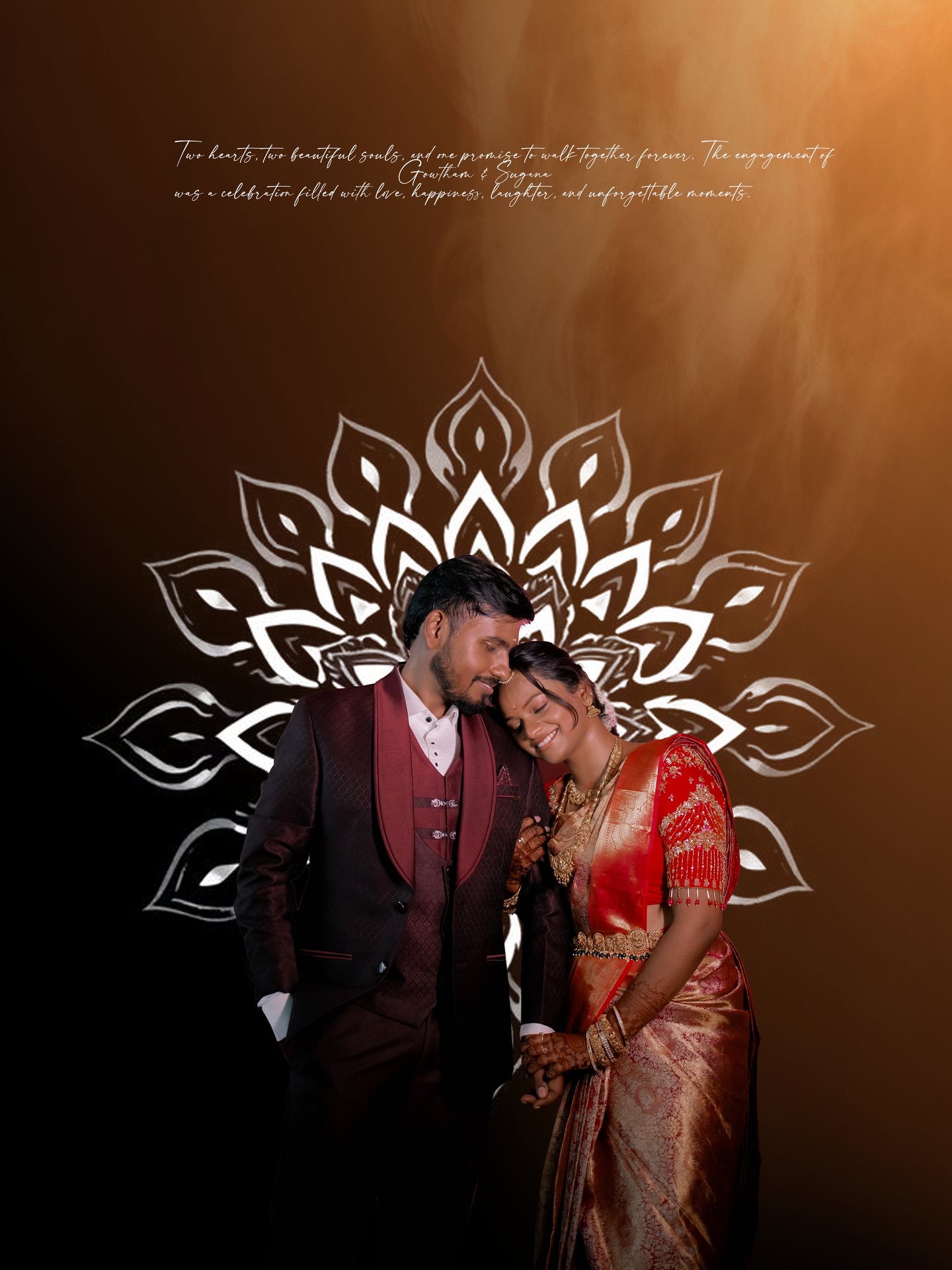 Couple smile engagement photoshoot Salem