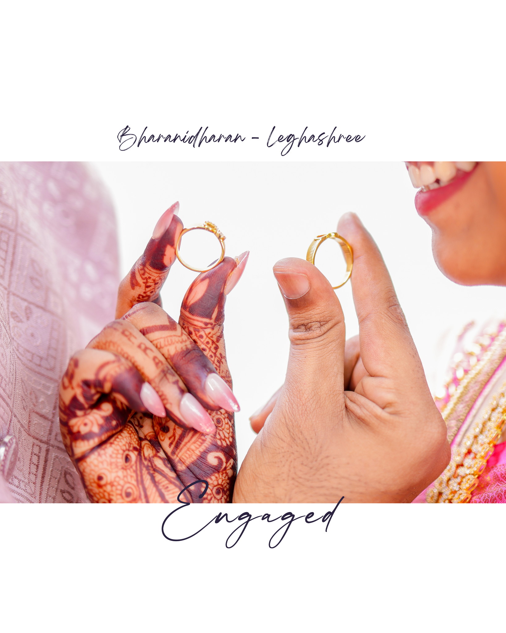 Joyful candid laughter and unscripted smiles of couple during engagement celebrations in Coimbatore