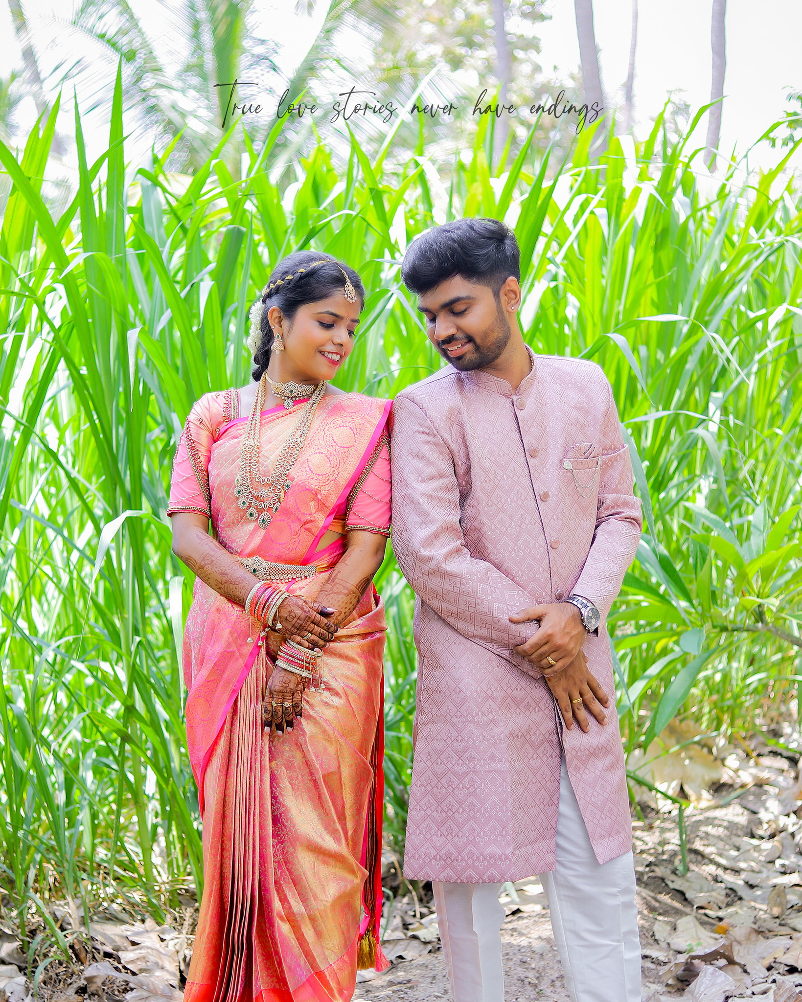 Dreamy outdoor pre-wedding couple portrait of Bharanidharan and Leghashree by AK Photography Coimbatore