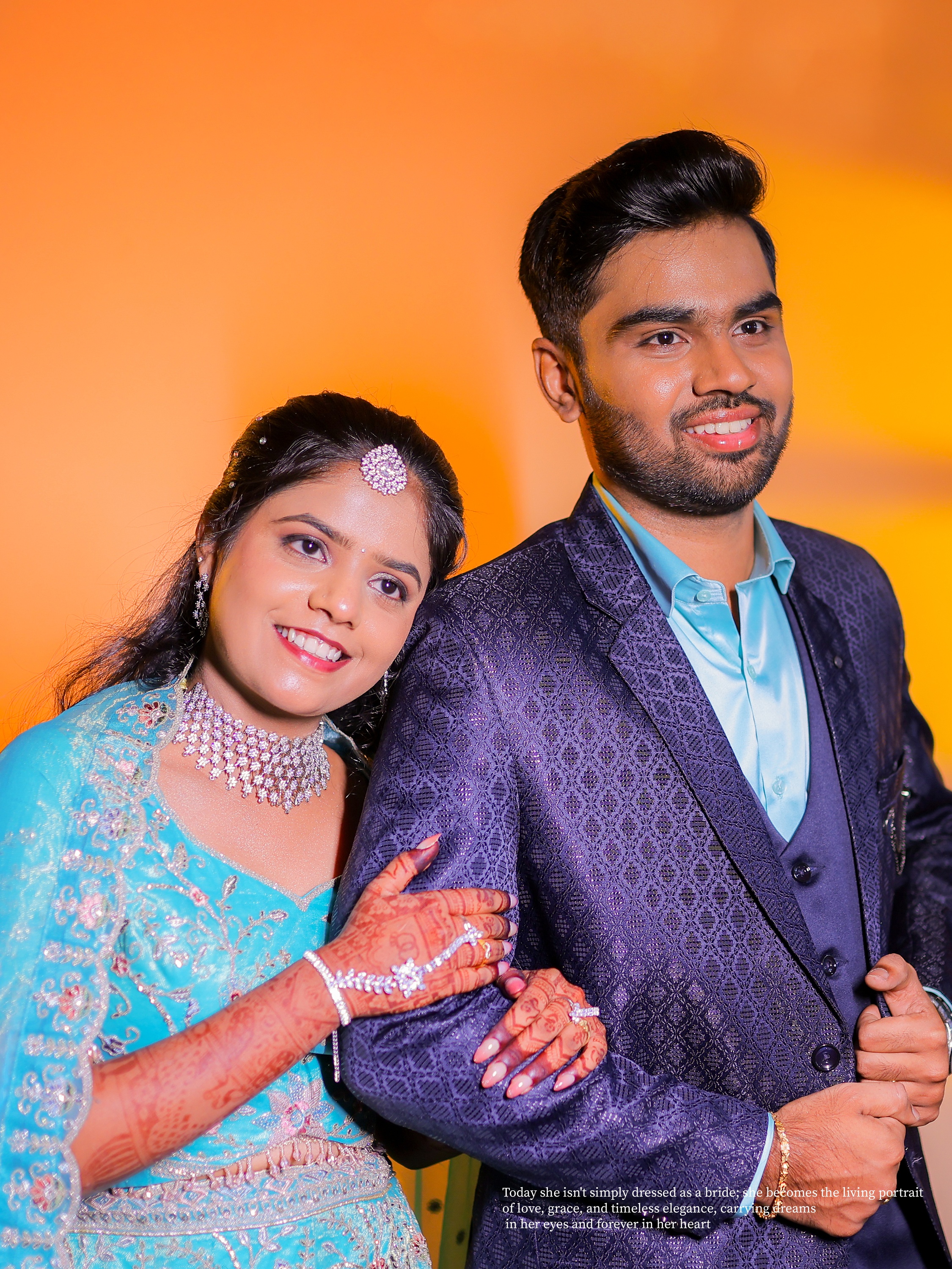 Bride Leghashree elegant royal reception bridal portrait with antique jewellery in Coimbatore by AK Photography