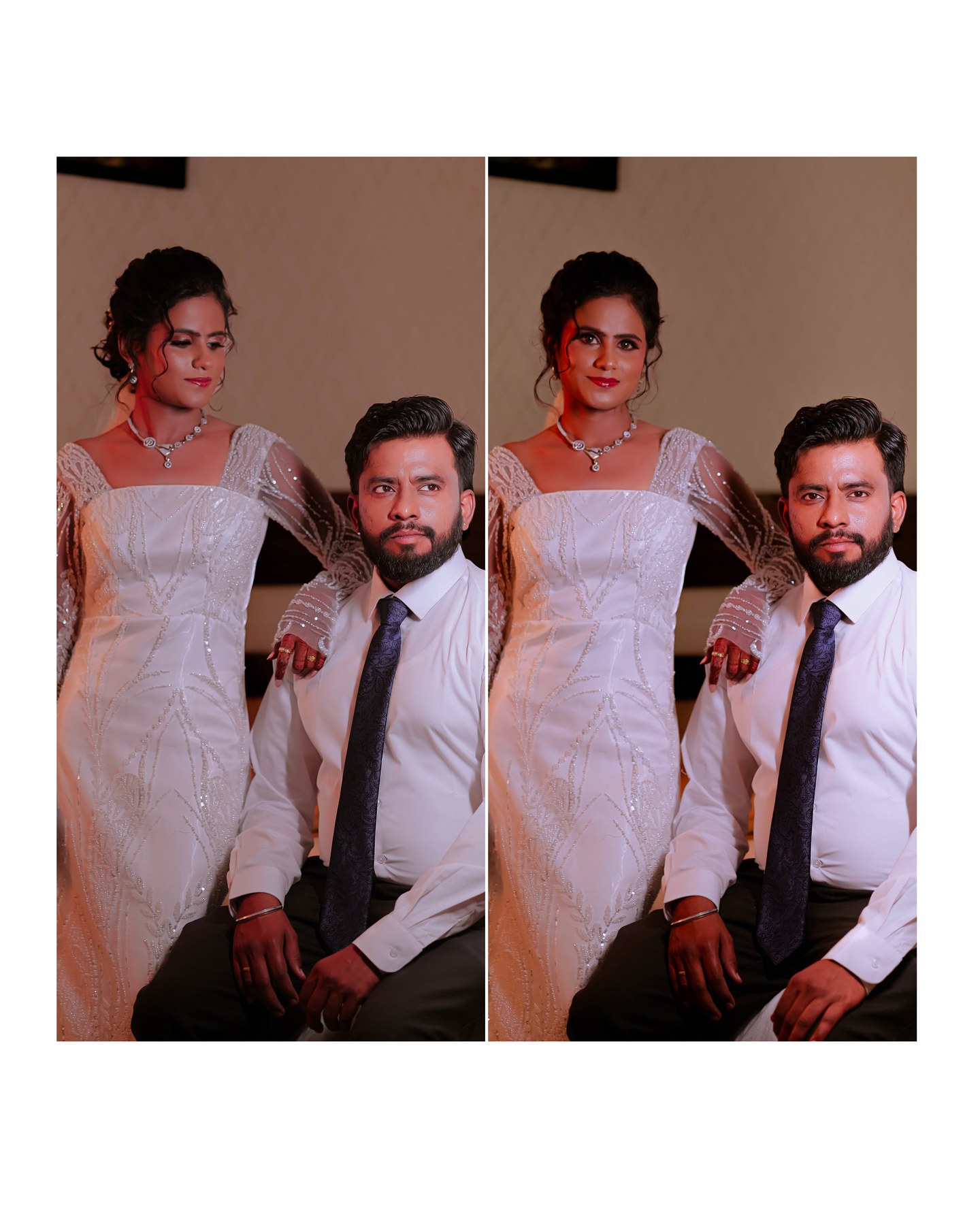 Christian wedding couple editorial magazine-style portrait of Darthy and Rumanes by AK Photography