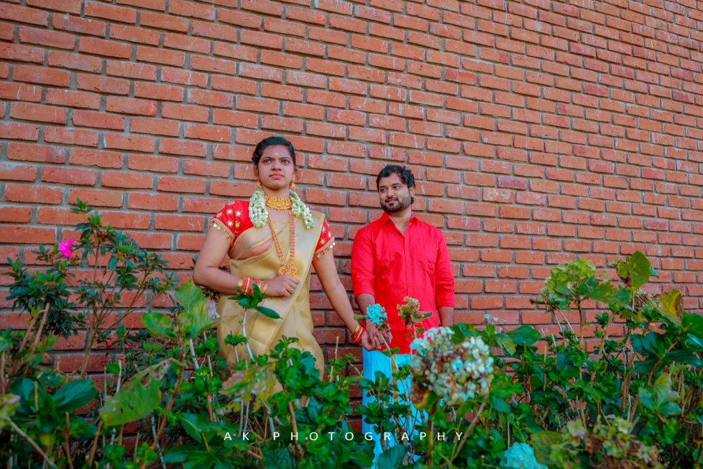 Couple portrait from 4K cinematic wedding teaser video in Coimbatore